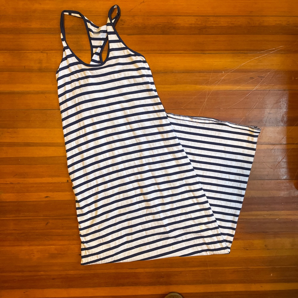 GapBody Striped Navy & White Striped Maxi